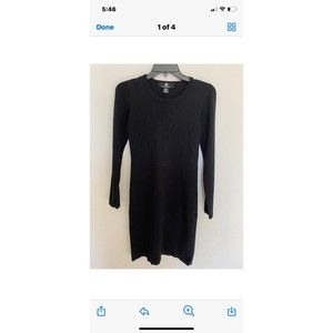 IB Diffusion black Mixed Media Sweater dress long sleeve size S